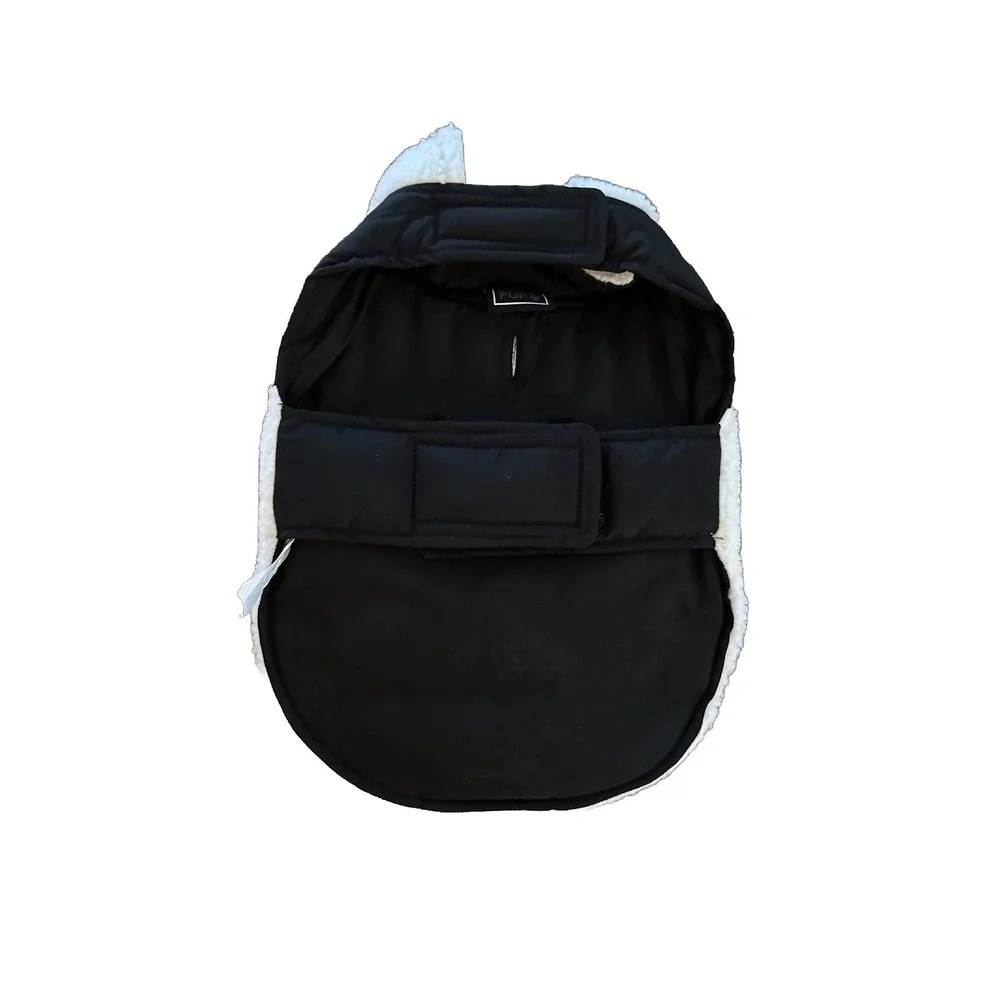 Pajar Pup Mixed Media Sherpa Dog Jacket Black‎ M New